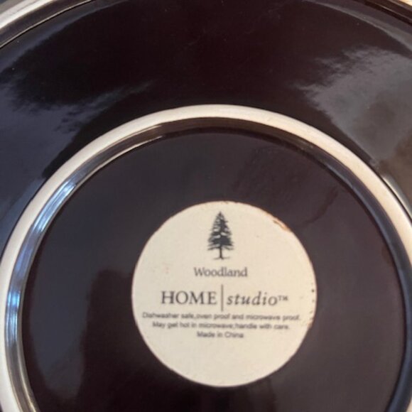 Home Studio Woodland Moose Pie Plate 10.5" Diameter, Perfect for Holiday… - Picture 5 of 7